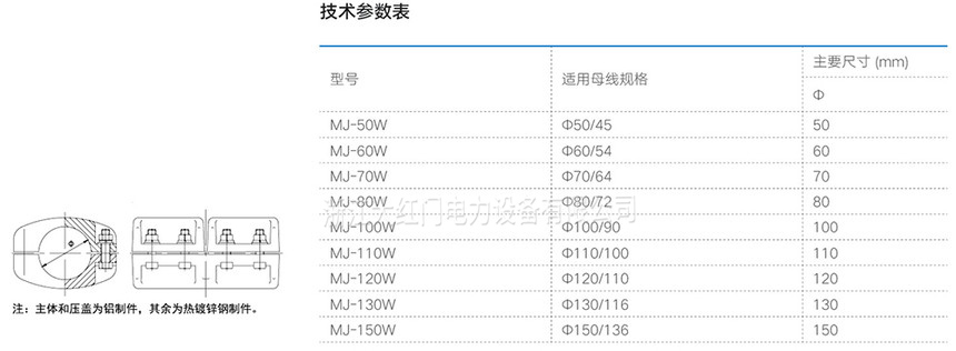 MJ-W型管母線外接頭