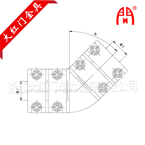 MJM型角度線夾（45°）