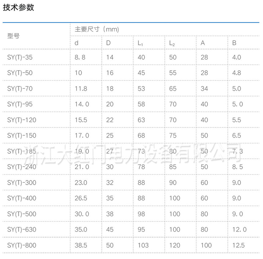 SY(T)型系列壓縮型銅設(shè)備線夾A(B)