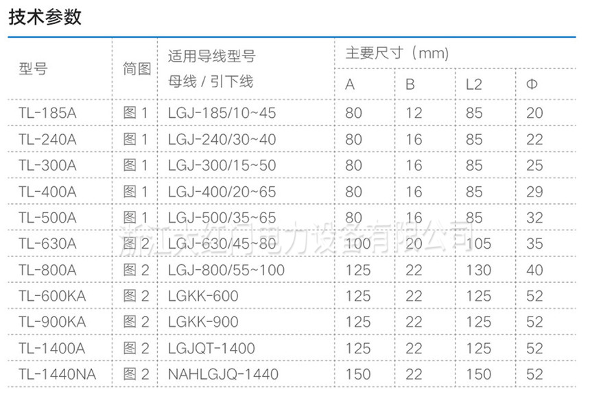 TL系列單導(dǎo)線T型線夾