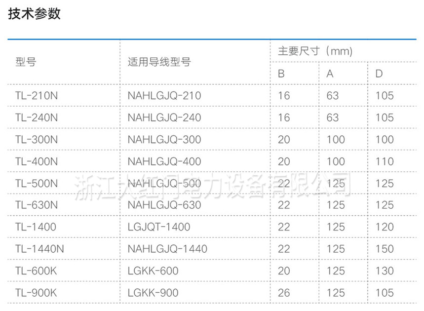 TL-N系列單導(dǎo)線T型線夾