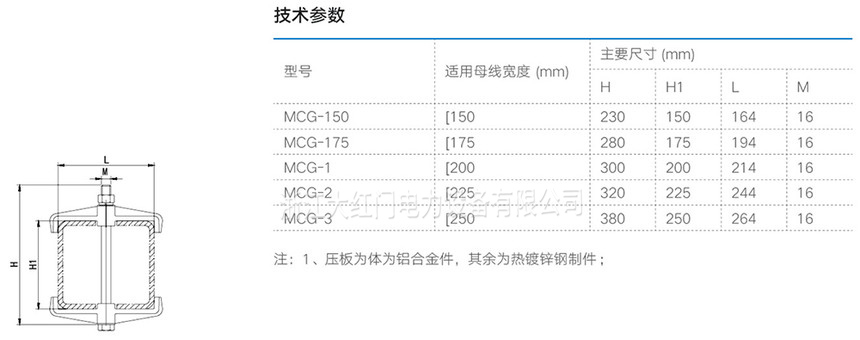 MCG型槽型母線間隔墊