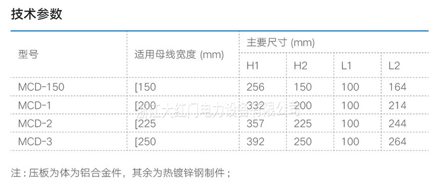 MCD型槽型母線吊掛金具